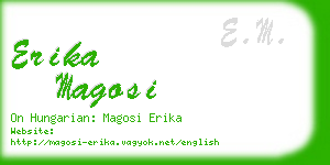 erika magosi business card